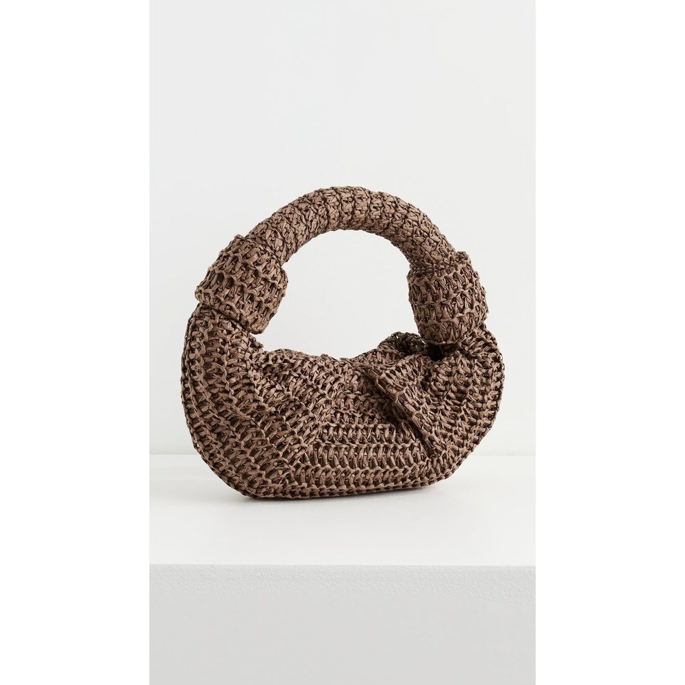 Simonmiller Raffia Lopsy Bag, Chocolate, Brown, One Size -_- - Picture 3 of 6